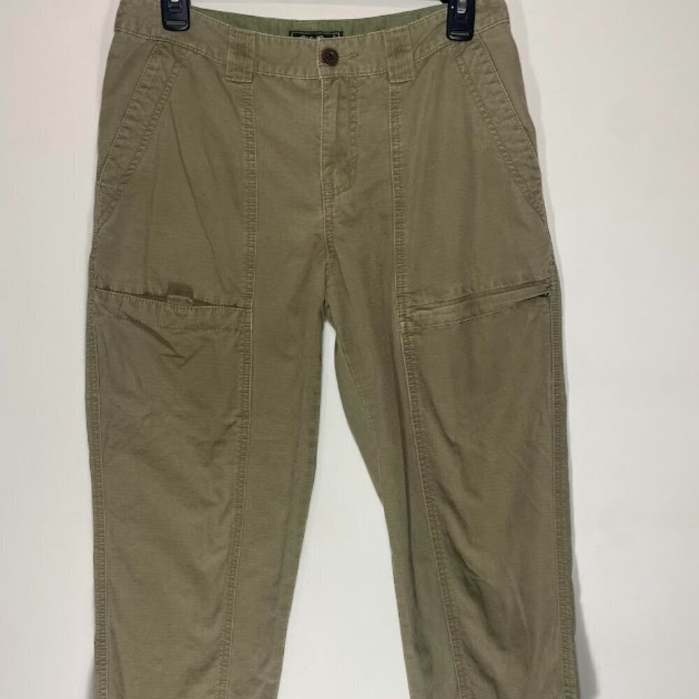 Eddie Bauer Capri Cargo Pants Army Green